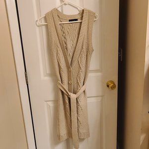The Limited Button Down Sweater Vest, Cream, S